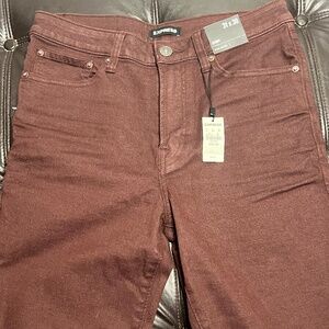 Express Skinny Jeans 31x30 Burgundy | New With Tags
